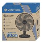 Ventilador De Mesa Turbo Eco 30cm Preto 110v Ventisol 127V