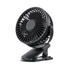 Ventilador De Mesa USB Silencioso Recarregável Vento Forte 3 Velocidades Portátil Silencioso