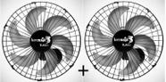 Ventilador de Parede Loren-Sid Tufão 50 M2 Preto Bivolt ( 02 Unidades ) Ref 2456
