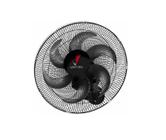 Ventilador De Parede Oscilante 5Ocm Ventura Preto Grade Aço