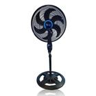 Ventilador de Pedestal 6 Pás Turbo Silencioso 75W Potente 3 Velocidades 50cm 110V