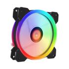 Ventilador de Resfriamento para CPU com LED RGB Silencioso 120mm - Controle Remoto