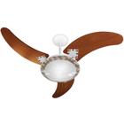 Ventilador de teto 3 pas 130w branco/mogno ventus venti-delta