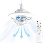 Ventilador De Teto Com Luz Ajustável E Rotação 360: Perfeito - JP