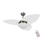 Ventilador de Teto Dormamu Bronze 3 Pás Branco 127V com Controle - CasaH