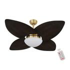 Ventilador de Teto Dormamu Dourado 4 Pás Palmae Tabaco 127V - CasaH