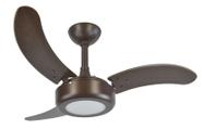 Ventilador de Teto Infinity Lux LED 3000K Marrom 3 Pás MDF Tb 220V+Controle 2008