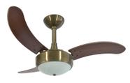 Ventilador de Teto Infinity Lux Verde Fumê 3 Pás MDF Tabaco 110V 2003