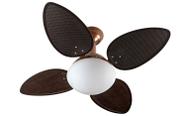 Ventilador de Teto Jet Pétalo Venti-delta Cobre 4Pás Rattan Chocolate 110 V