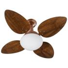 Ventilador De Teto Jet Venti-Delta Cobre 4Pás Imbuia 110 V