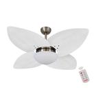 Ventilador de Teto Kovalski Bronze 4 Pás Palmae Branco 220V com Controle - Mais de Casa