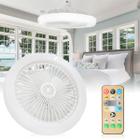 Ventilador De Teto Led Luzes Integradas Com Controle Remoto 36W Branco