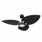 Ventilador de Teto Natuvent Dahlia Led 3 Pás Madeira Preto