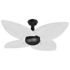 Ventilador de Teto Office Jet Aspen Venti-Delta Preto 4Pás Rattan Brancas 110V+Controle