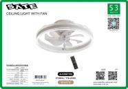 Ventilador de Teto Sate c/Luminaria A-FAN7102 53W