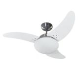 Ventilador de teto Solano Aço Escovado Branco 127V - TRON