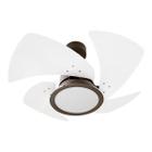 Ventilador De Teto Tornado Led Marrom 4 Pás De Mdf Brancas 110 V - Venti-delta