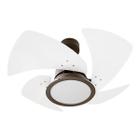 Ventilador De Teto Tornado Led Marrom De Mdf Brancas 220V - Venti-delta