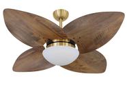 Ventilador De Teto Vd42 Dunamis Dourado Rádica Imbuia 220V