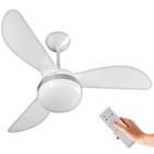 Ventilador de Teto Ventisol Fênix Branco / Silver com Controle Remoto 3 Pás Premium