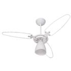  Ventilador de Teto Ventisol Wind Light 3 Pás Transparentes CV3 130W - Branco