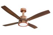 Ventilador De Teto Vintage Bronze Led 4 Pás Tabaco 220V - Venti-delta