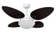 Ventilador de Teto Volare Branco Fosco Pétalo Tabaco 127V