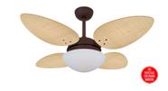 Ventilador de teto volare corten pétalo palmae natutal vd42 110v