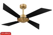 Ventilador de Teto Volare Dourado Tech New Office Preto 127V