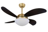 Ventilador de Teto Volare Dourado VD42 Fly Tabaco Luxo 220V