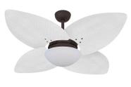 Ventilador de Teto Volare Marrom Dunamis Palmae Branco 127V