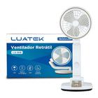 Ventilador Dobrável De Mesa Com Led Recarregável Via Usb Com Regulador De velocidade - B-max