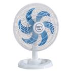 Ventilador Mesa Lorena Branco Oscilante 220V Pás Azul - Casa H