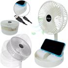 Ventilador Mesa Mini Coluna Silencioso Portátil Recarregável