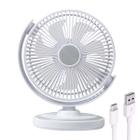 Ventilador Mesa Portátil Recarregável Silencioso 10W 25cm