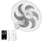 Ventilador Oscilante de Parede Free 40cm Branco Bivolt + Controle Remoto Trio - Grade Metal