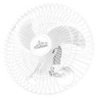 Ventilador parede oscilante 60cm venti-delta premium branco