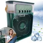 Ventilador Portátil Verde Mini Ar Condicionado Led 07 Cores - Outros