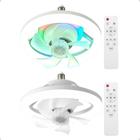 Ventilador Teto 360o Lâmpada Led Quente/frio Rgb 50w - ledsmart