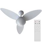 Ventilador Teto Aires Branco 3 Pás Controle Remoto Luminária Silencioso Inverter Bivolt Ventisol