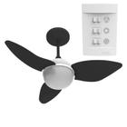 Ventilador teto aliseu smart preto controle parede