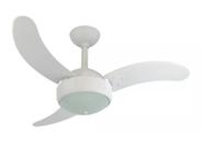 Ventilador Teto Branco 3 Pás Sala Quarto Luxo Moderno 110V