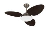 Ventilador Teto Bronze 3 Pás Palha Turbo Trevo Ventax 127V