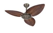 Ventilador Teto Bronze Turbo Winds 3 Pás Madeira Ventax 110V - Single Light