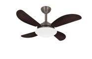 Ventilador Teto Fly Bronze 4 Pás Mdf Turbo Sala Ventax 110V