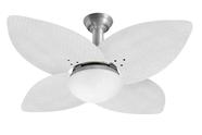 Ventilador Teto Jet Aspen Venti-Delta Prata Rattan Branca