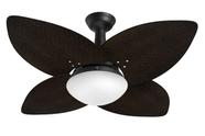 Ventilador Teto Jet Aspen Venti-Delta Preto Rattan Marrom