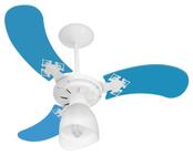 Ventilador Teto New Baby Colors 3 Pás Mdf Branco/Azul 110V - Venti-Delta