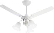 Ventilador Teto New Beta Branco 3 Lâmpadas c/ Controle de Parede