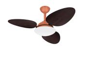 Ventilador Teto Trevo Cobre 3 Pás Mdf Econômico Ventax 220V